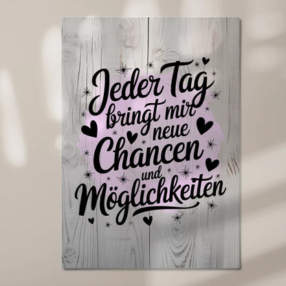 Affirmation Magnet Wandbild Positiv Spruch Neue Chancen