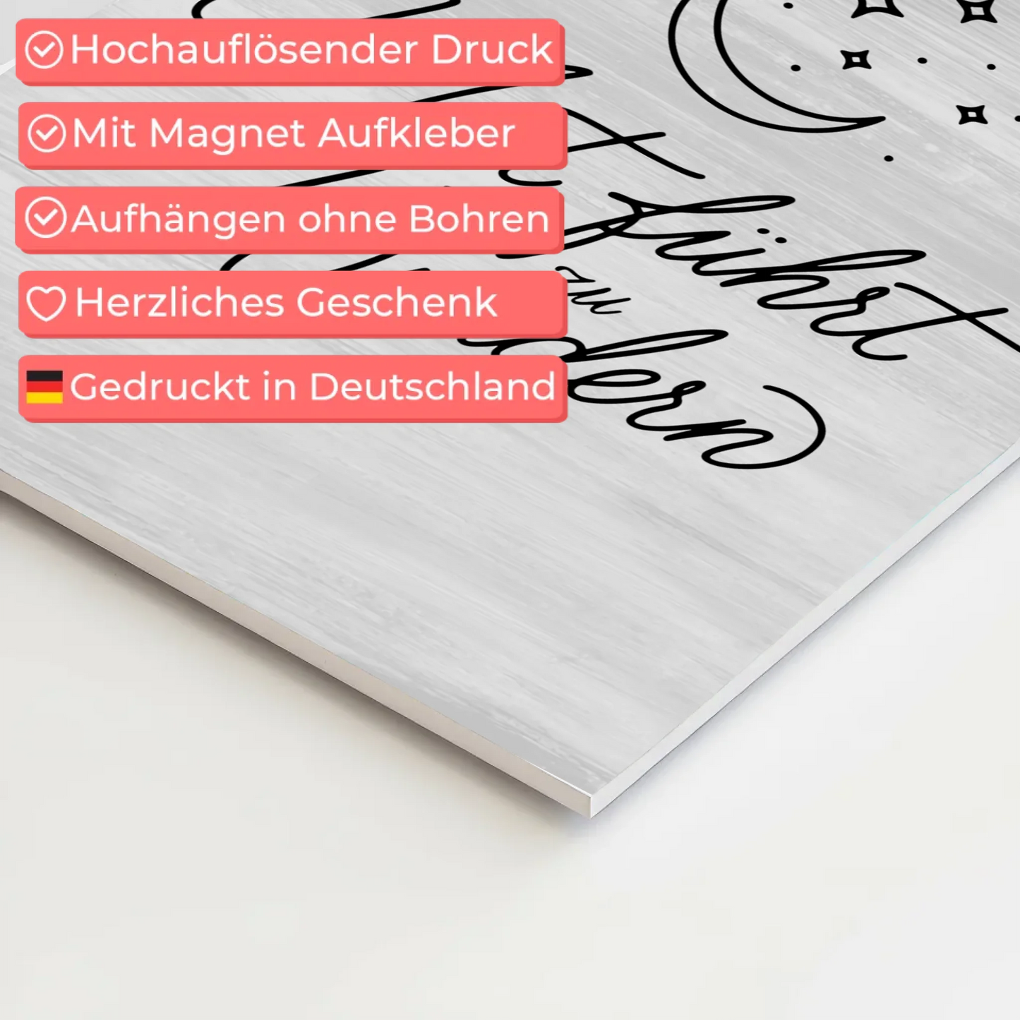 Spruch Affirmation Magnet Wandbild Mut Positiv Wundern