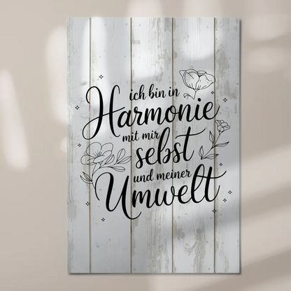 Affirmation Magnet Wandbild Positiv Spruch Harmonie Umwelt