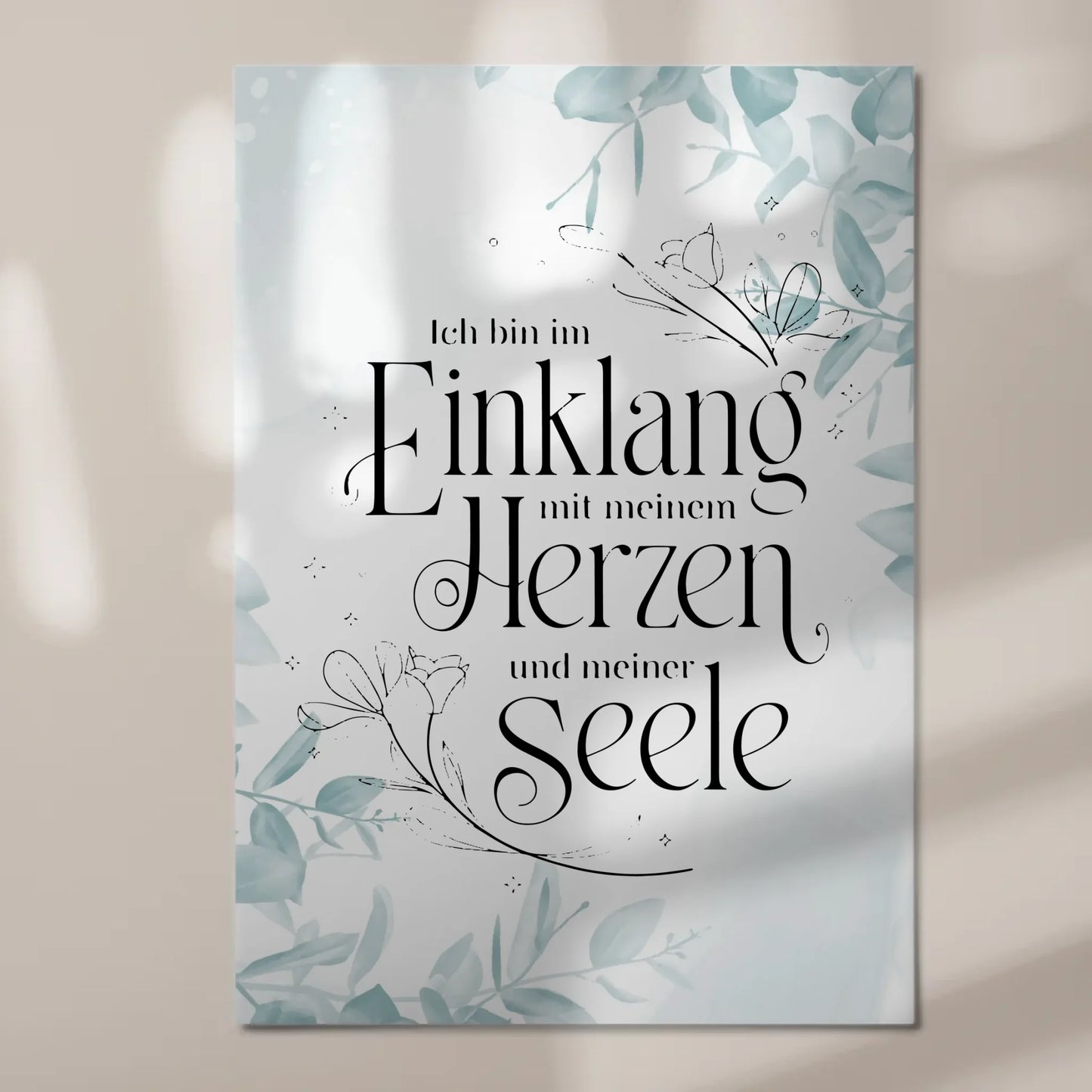 Magnetisches Wandbild Spruch Affirmation Herz Seele Fotoboard