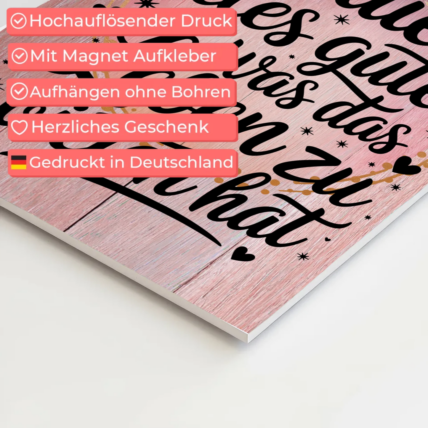 Magnetisches Wandbild Spruch Affirmation Ich verdiene Gutes