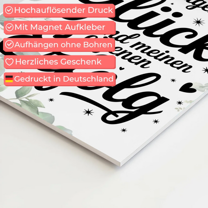Affirmation Magnet Wandbild - Dein Glück und Erfolg