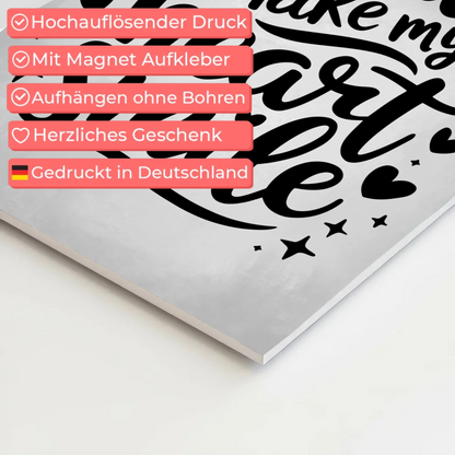 Spruch Fotoboard Magnet Wandbild You Make My Heart Smile
