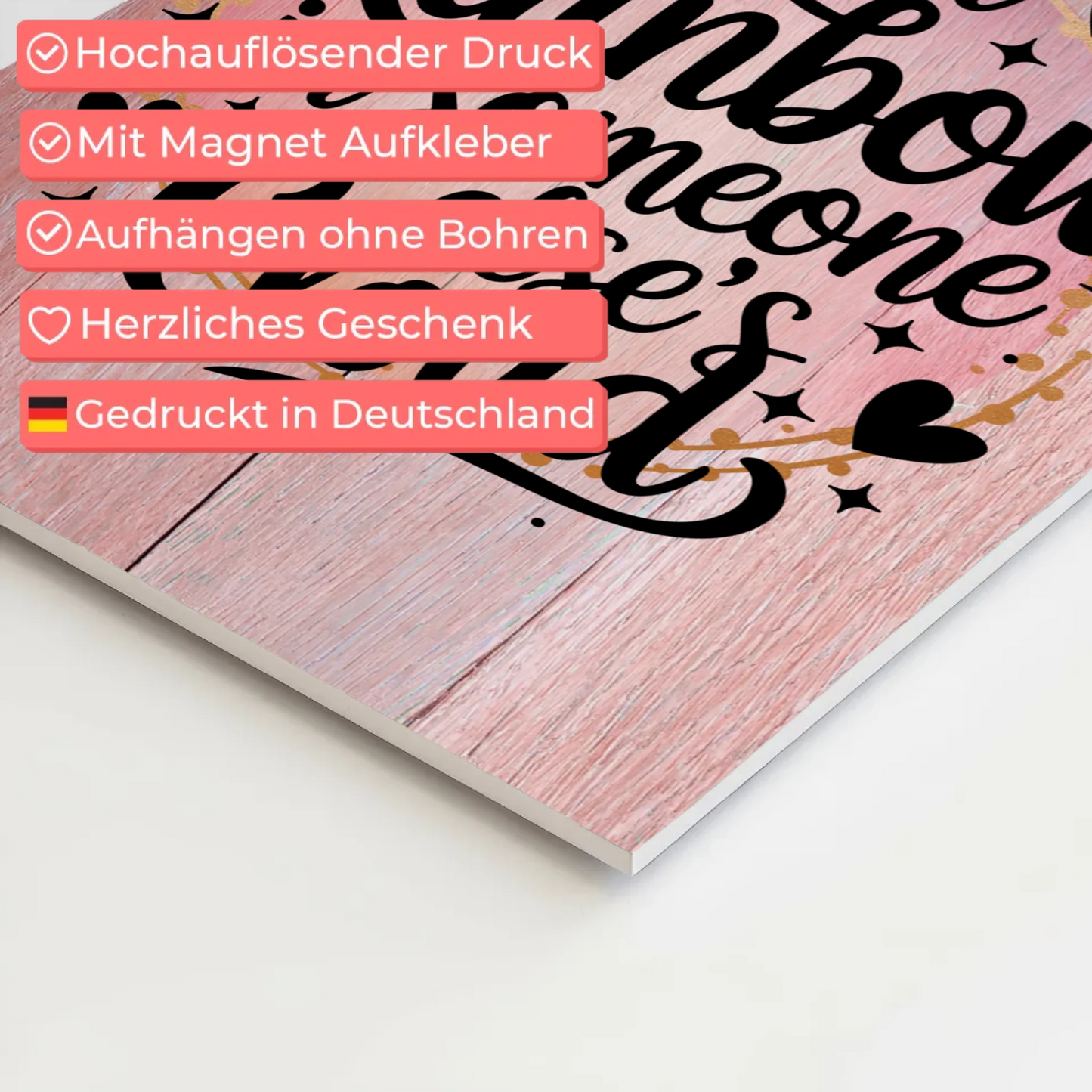 Magnet Poster Spruch Be a Rainbow Geschenkidee