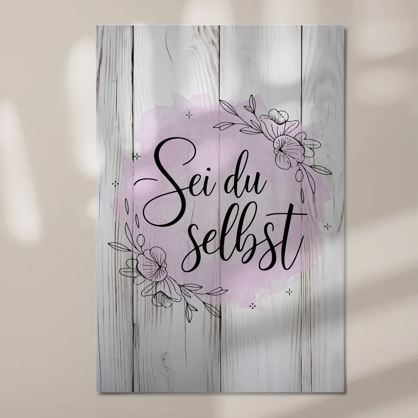 Spruch Fotoboard Magnet Wandbild Sei du selbst Geschenk