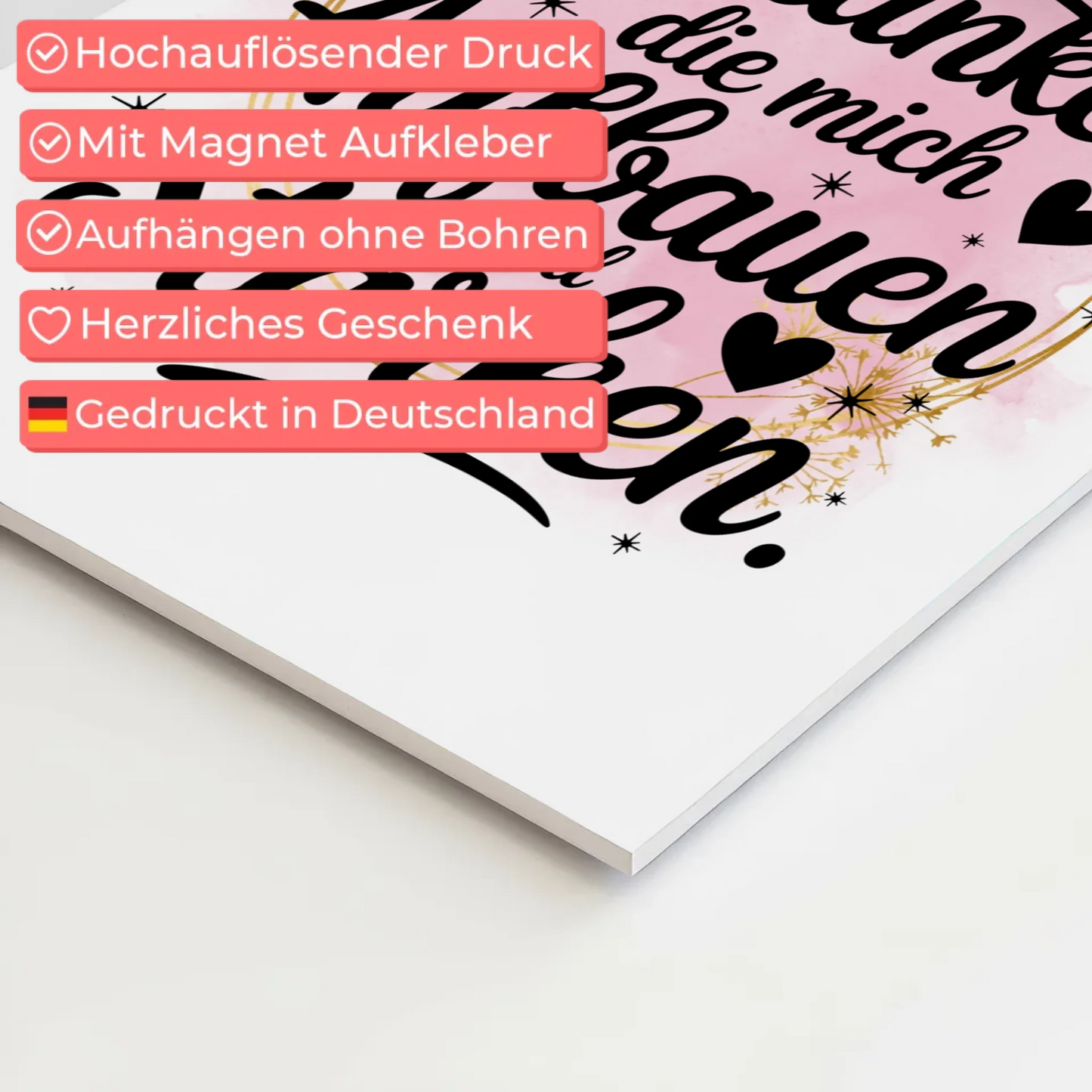 Magnetisches Sprüche Poster: Affirmation für Stärke