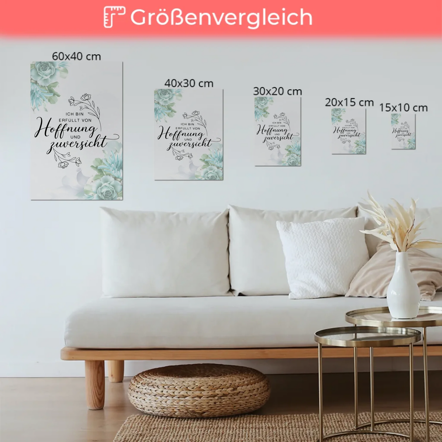 Affirmation Magnet Poster - Positiv: Hoffnung & Zuversicht