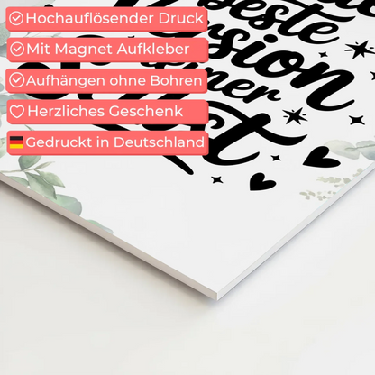 Sprüche Poster Magentisch - Beste Version deiner selbst