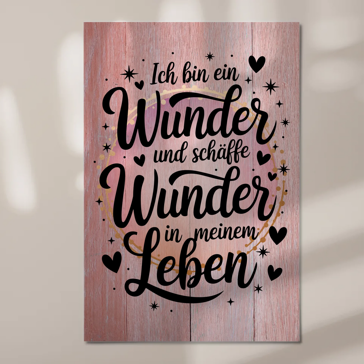 Affirmation Magnet Wandbild Ich bin ein Wunder Poster