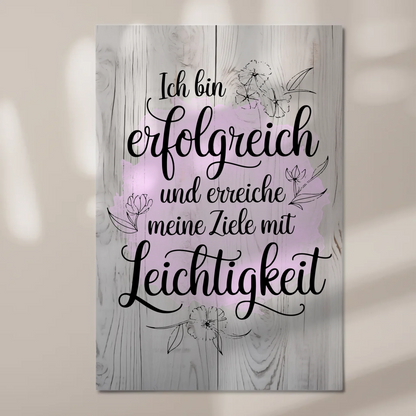 Affirmation Magnet Poster Spruch Ich bin erfolgreich