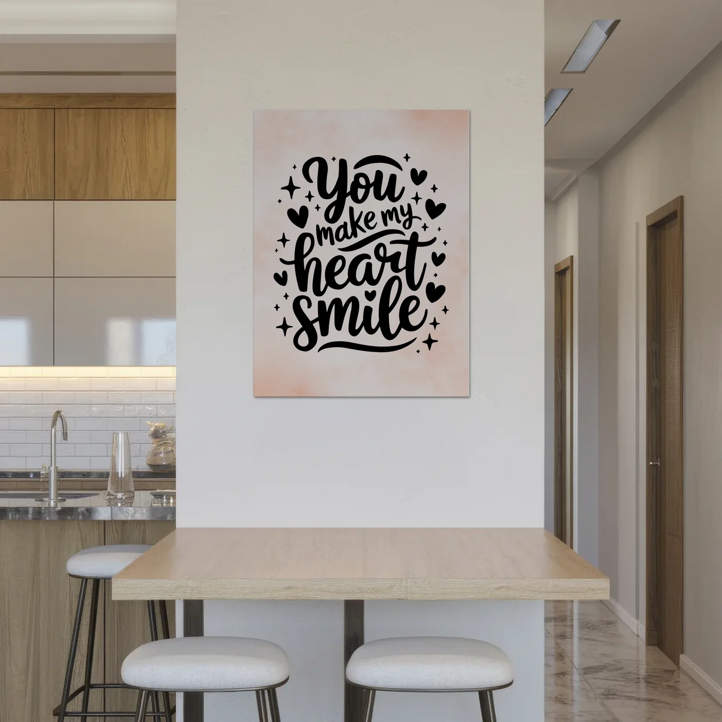 Magnet Poster Spruch You Make My Heart Smile Geschenk