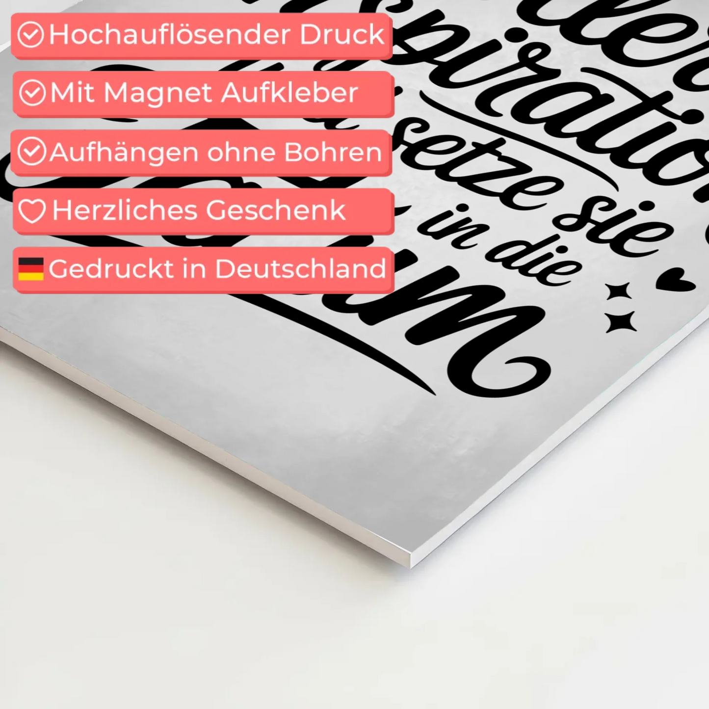 Affirmation Magnet Wandbild Positiv mit Spruch Inspiration
