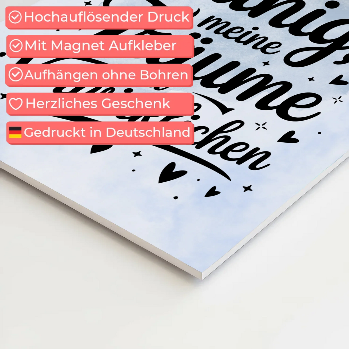 Magnet Poster mit Spruch Affirmation Positiv Träume