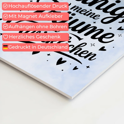 Magnet Poster mit Spruch Affirmation Positiv Träume