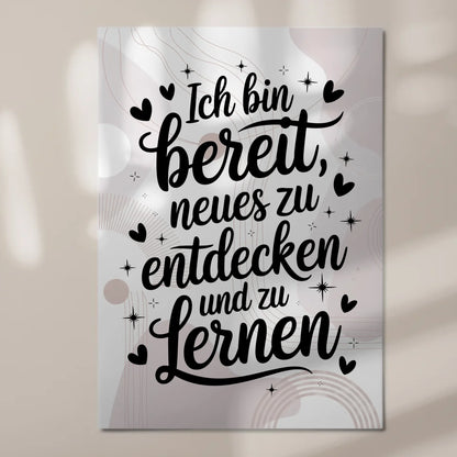 Spruch Affirmation Magnet Wandbild Positiv Neues Lernen Fotoboard