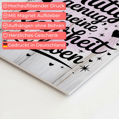 Affirmation Magnet Poster - Ich bin mutig, positiv leben