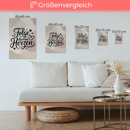 Magnet Poster Spruch Folge deinem Herzen Geschenkidee