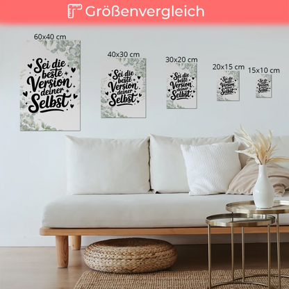 Sprüche Poster Magentisch - Beste Version deiner selbst