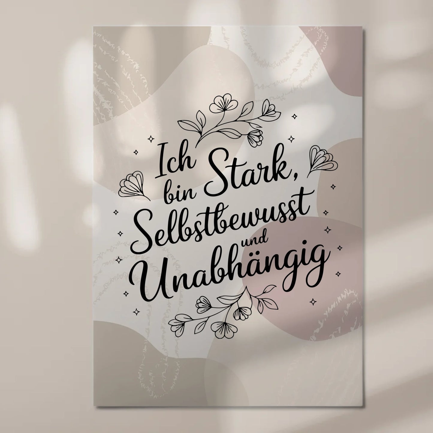 Spruch Affirmation Magnet Wandbild Ich bin stark positiv
