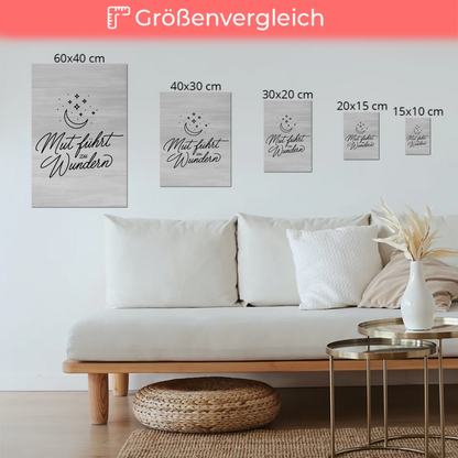 Spruch Affirmation Magnet Wandbild Mut Positiv Wundern