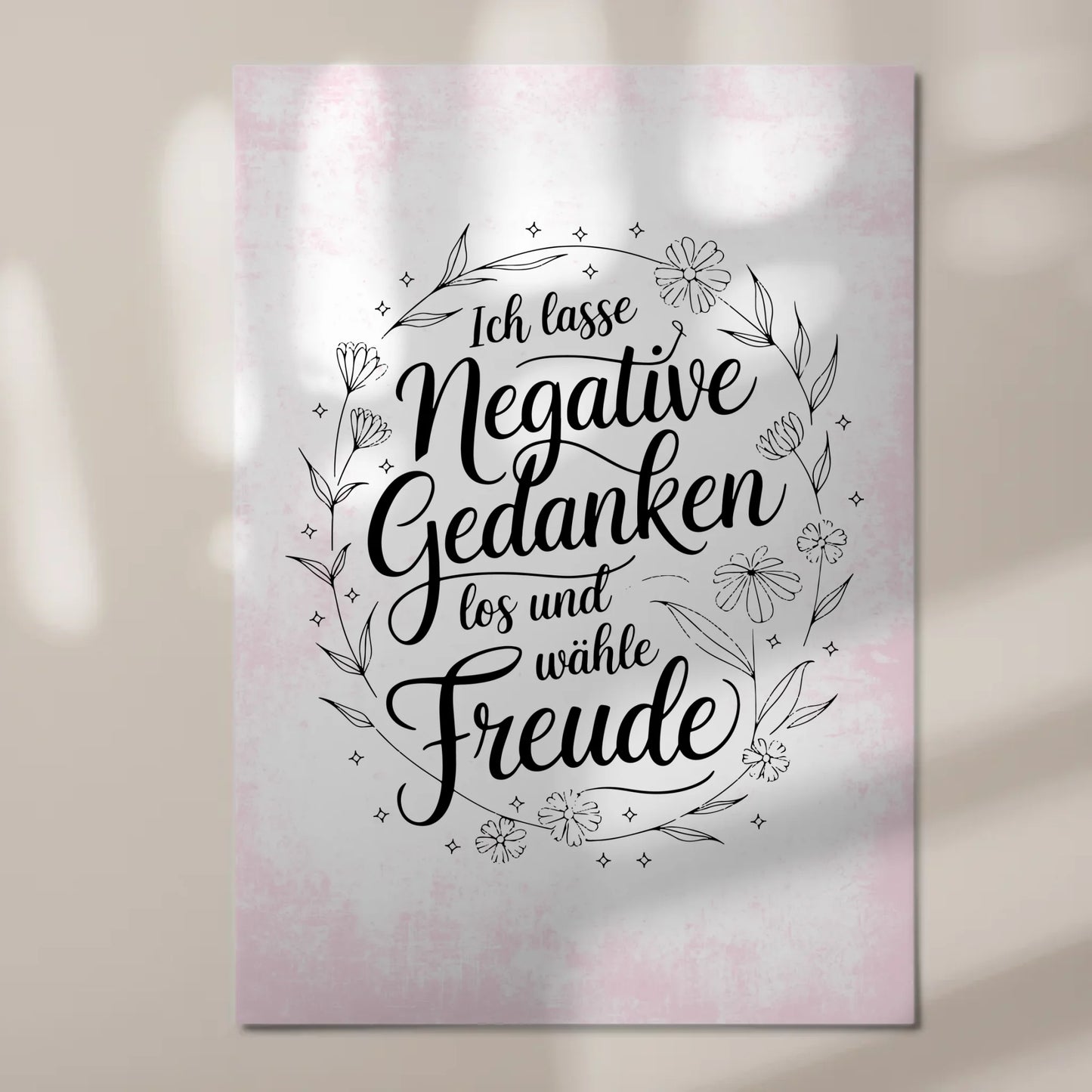 Affirmation Magnet Poster - Positive Gedanken und Freude