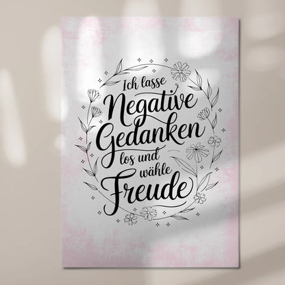 Affirmation Magnet Poster - Positive Gedanken und Freude