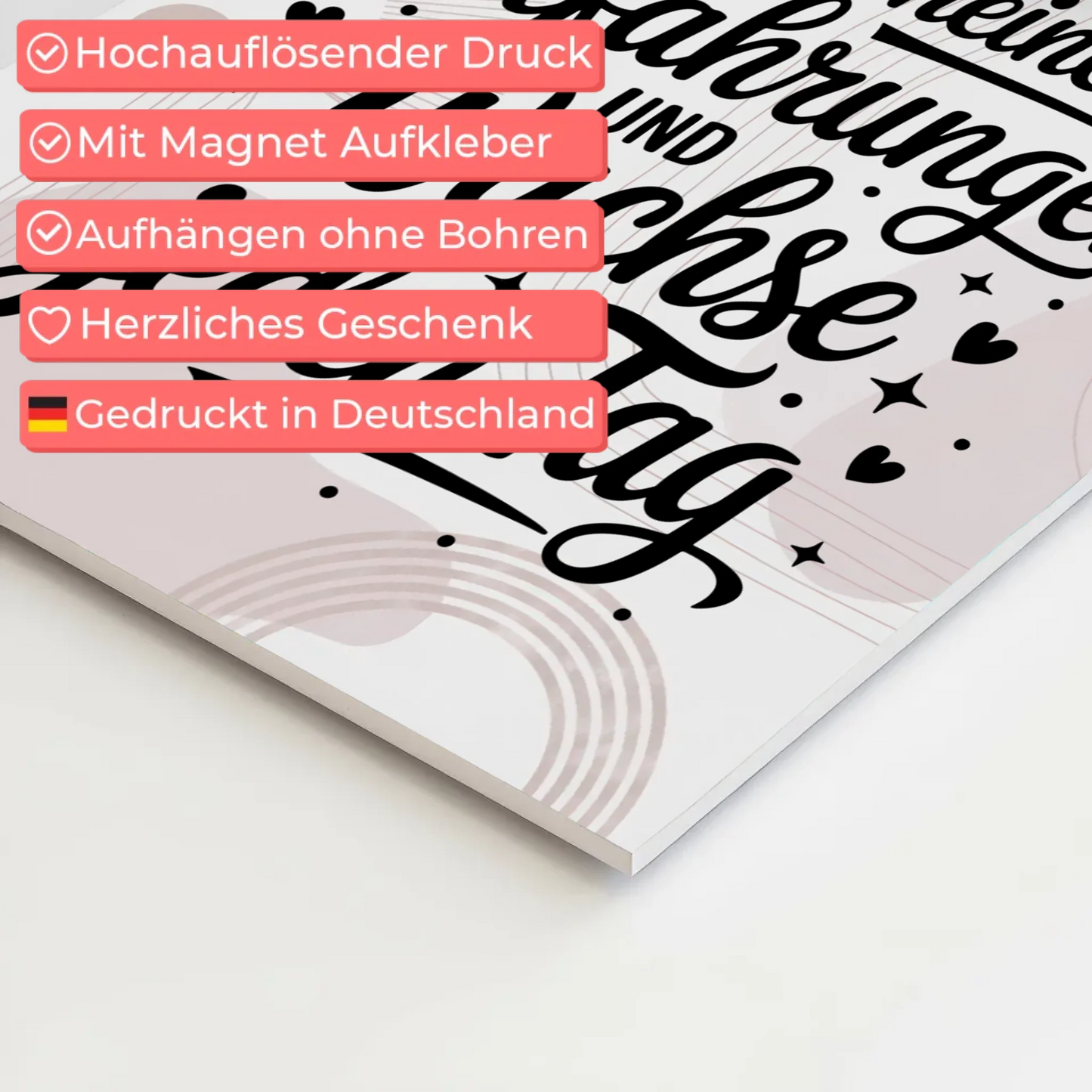 Magnetisches Sprüche Poster Affirmation: Ich lerne und wachse