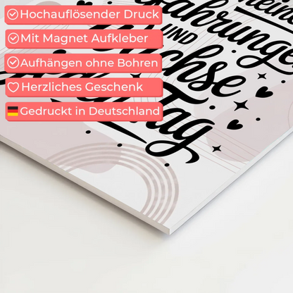 Magnetisches Sprüche Poster Affirmation: Ich lerne und wachse