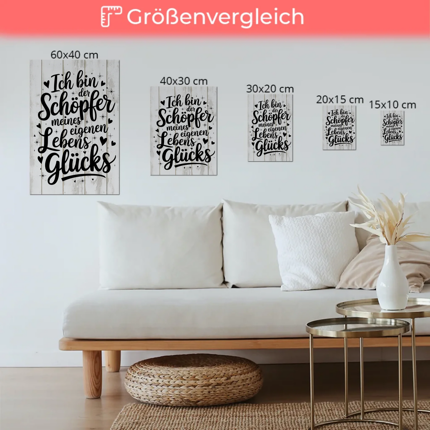 Affirmation Magnet Poster Spruch Ich bin der Schöpfer