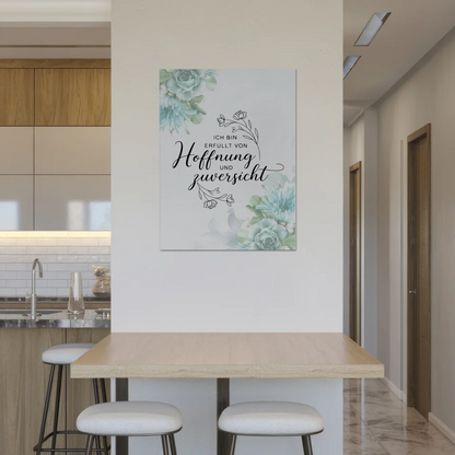 Affirmation Magnet Poster - Positiv: Hoffnung & Zuversicht