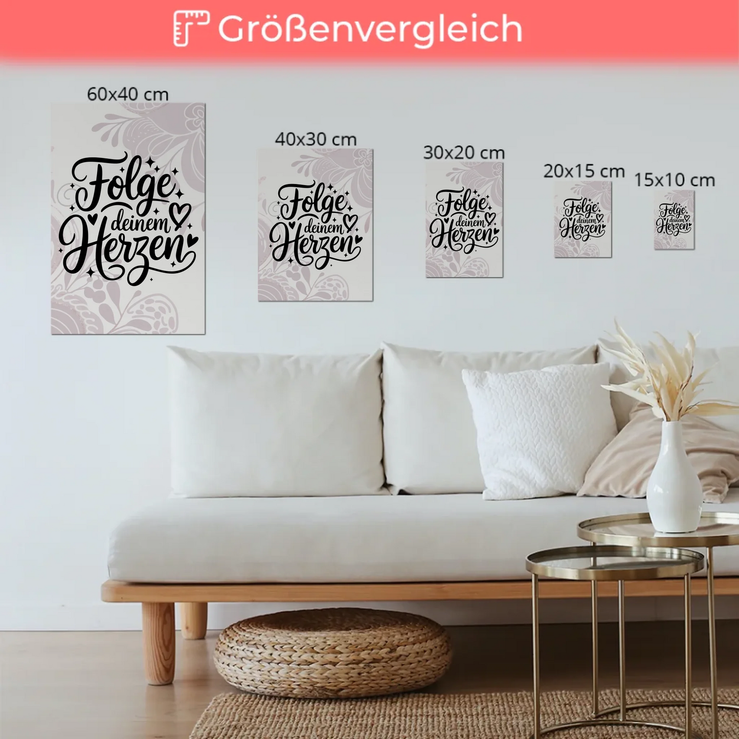 Magnet Poster mit Spruch Folge deinem Herzen Geschenk