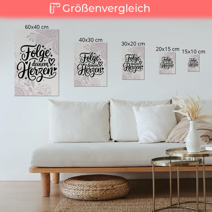 Magnet Poster mit Spruch Folge deinem Herzen Geschenk