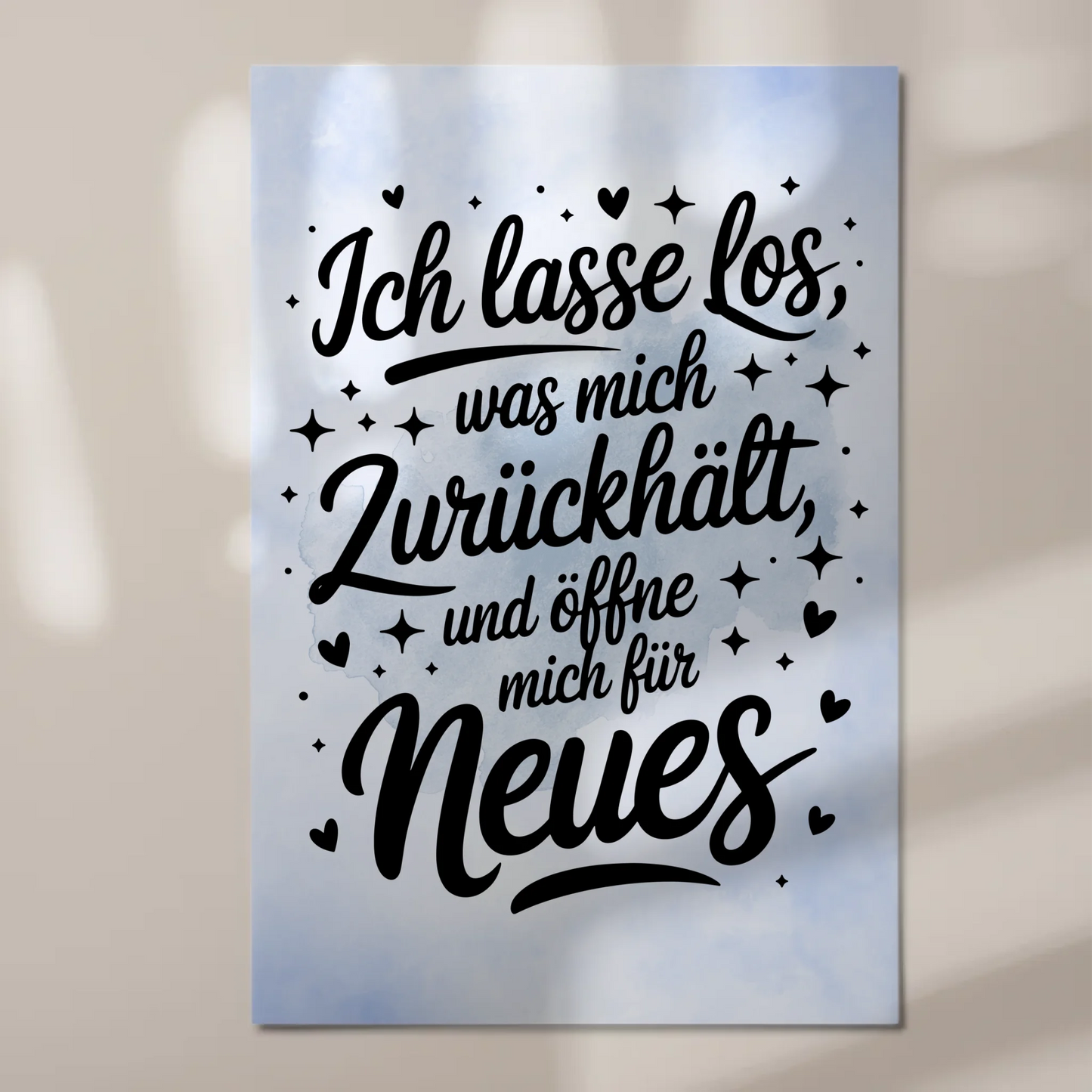 Magnetisches Wandbild Spruch Affirmation Ich lasse los