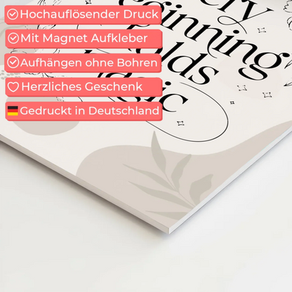 Sprüche Poster Magentisch Every Beginning Holds Magic