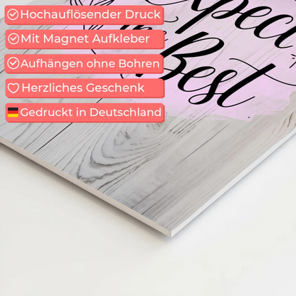 Magnet Poster mit Spruch Expect the Best personalisiert