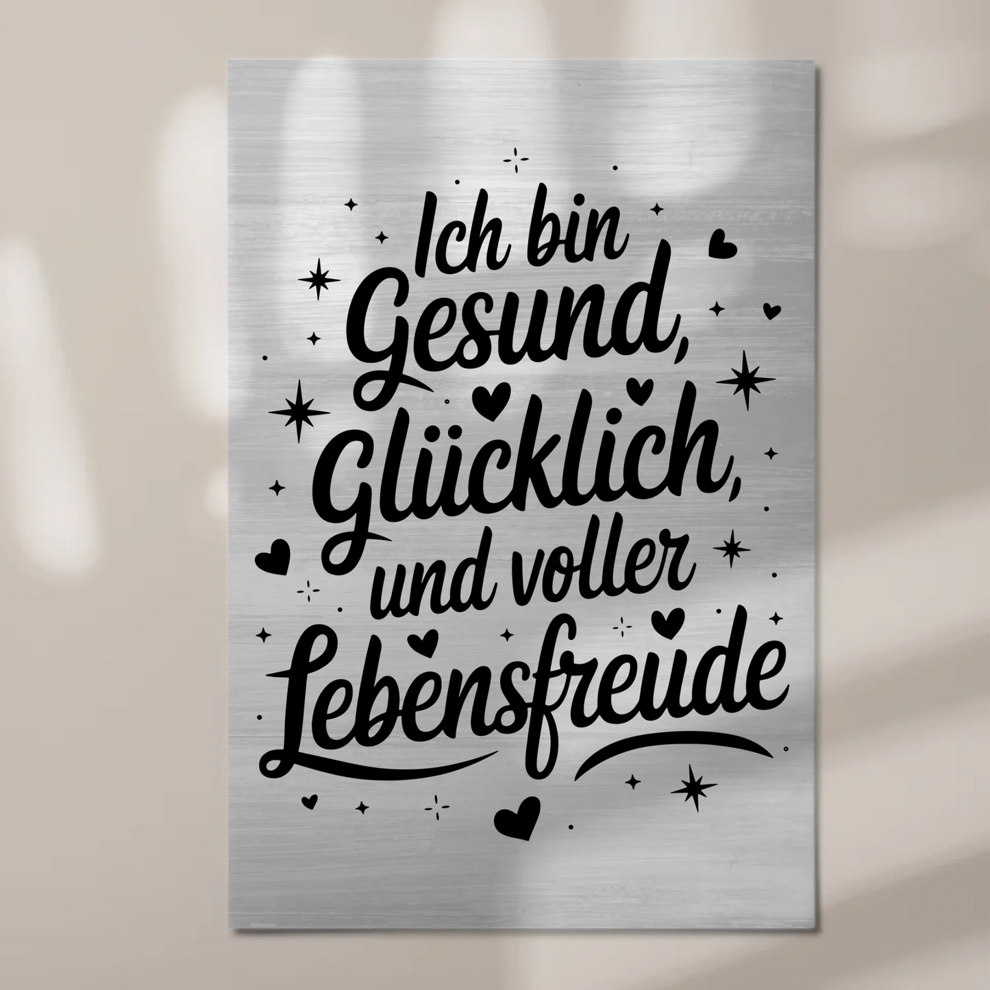 Affirmation Magnet Poster Spruch Ich bin gesund glücklich