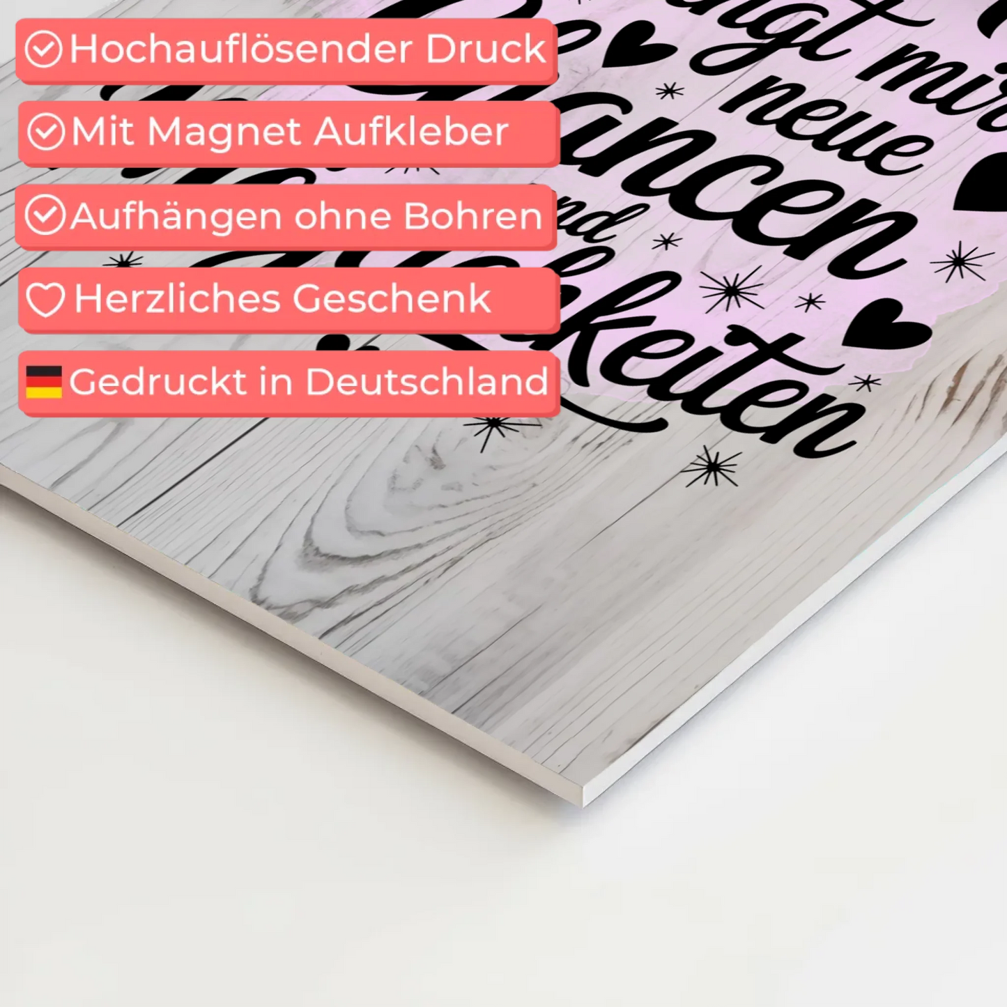 Affirmation Magnet Wandbild Positiv Spruch Neue Chancen