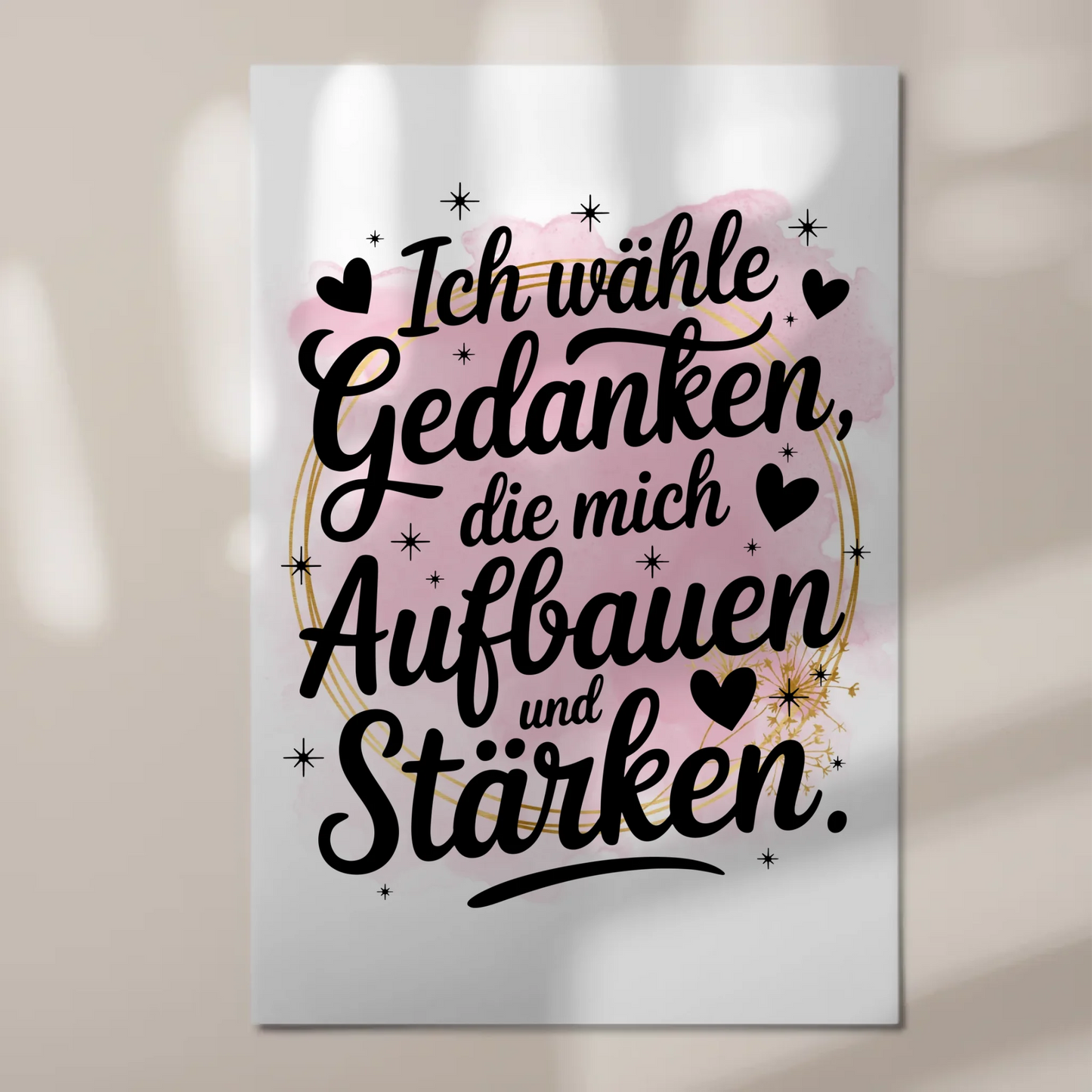 Magnetisches Sprüche Poster: Affirmation für Stärke