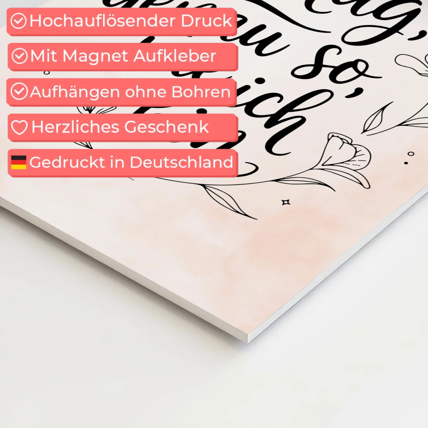 Affirmation Magnet Poster Ich bin genug positiv