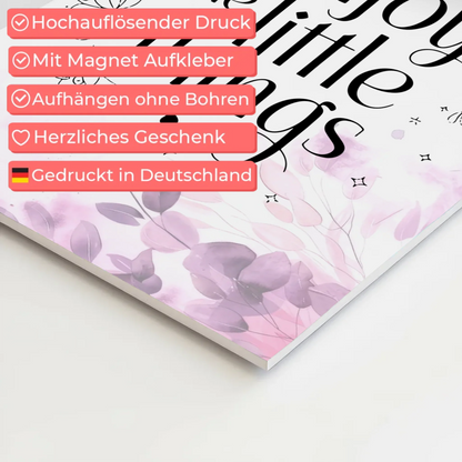 Magnet Poster Spruch Enjoy the Little Things Geschenk