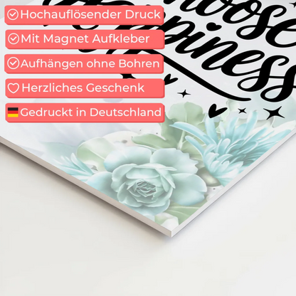 Magnet Poster Spruch Choose Happiness Geschenkideen