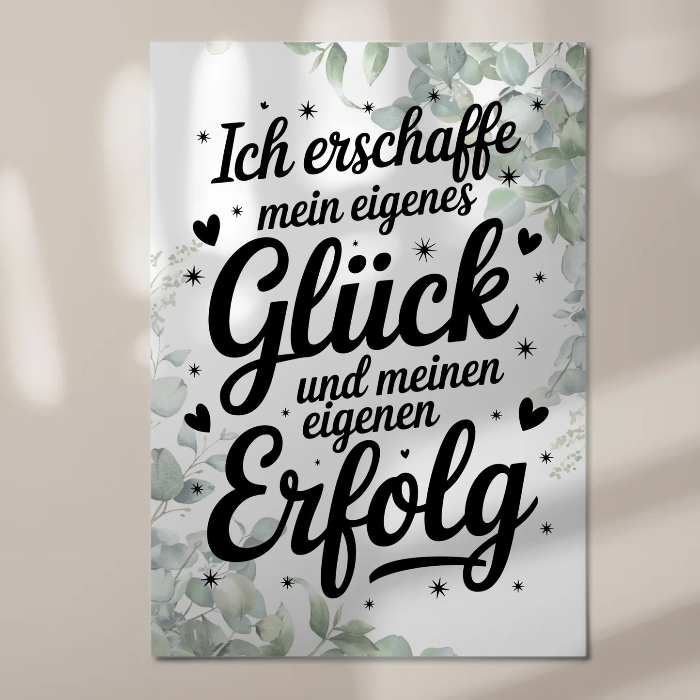 Affirmation Magnet Wandbild - Dein Glück und Erfolg