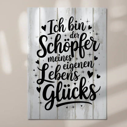 Affirmation Magnet Poster Spruch Ich bin der Schöpfer