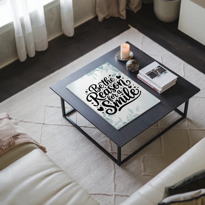 Spruch Fotoboard Magnet Wandbild Be the Reason for a Smile