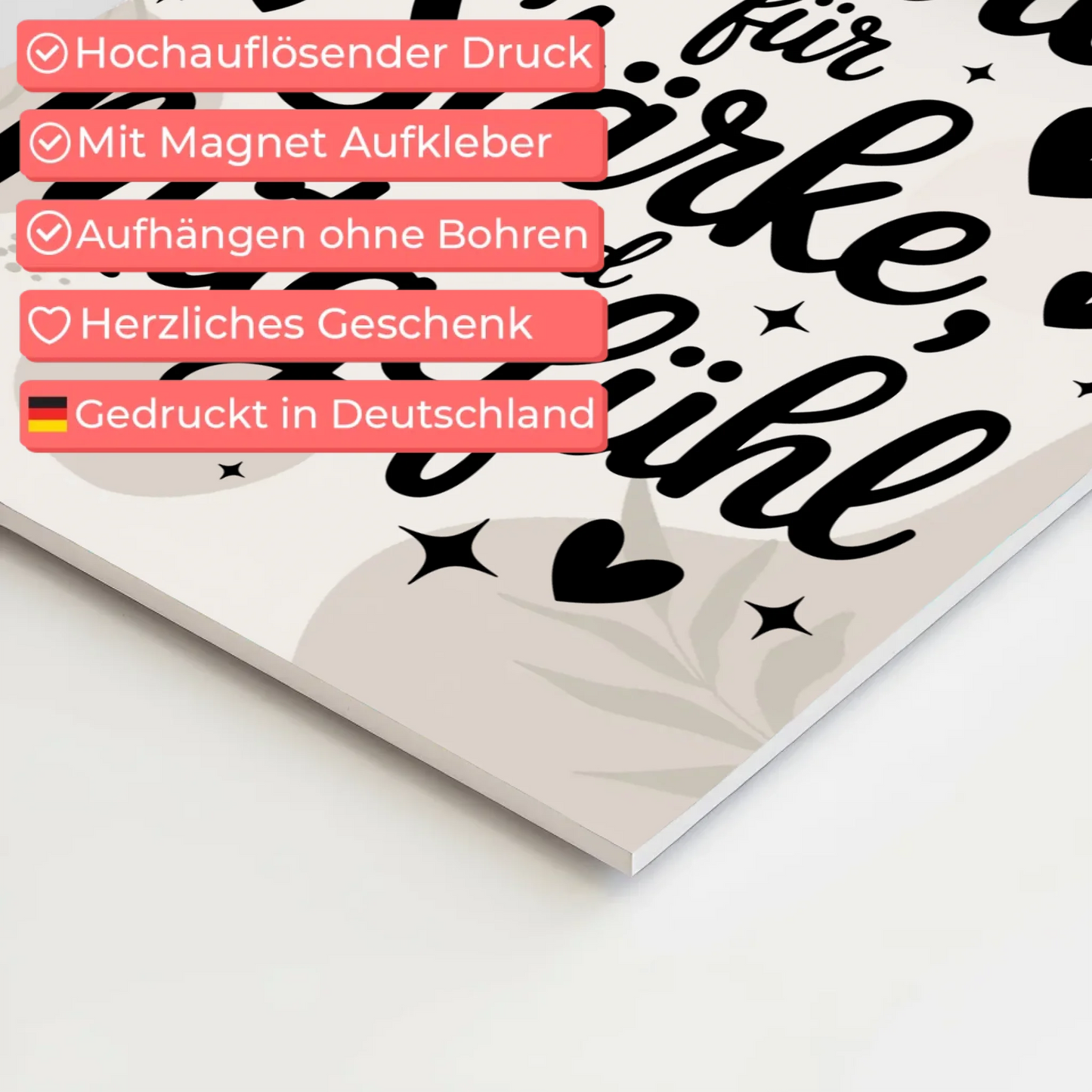 Magnetisches Wandbild Spruch Affirmation Vorbild Liebe