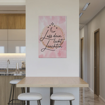 Sprüche Poster Magnetisch Affirmation Lass dein Licht leuchten