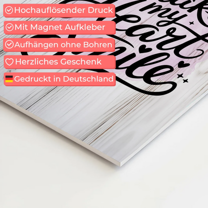 Magnet Poster mit Spruch You Make My Heart Smile