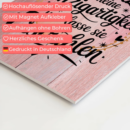 Affirmation Magnet Poster Positiv Einzigartigkeit Erstrahlen