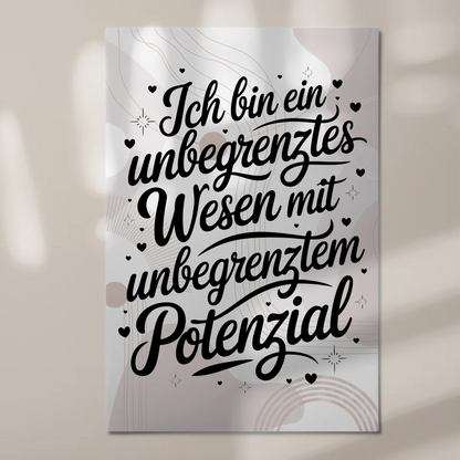 Magnet Poster Spruch Affirmation Positiv Unbegrenztes Potential