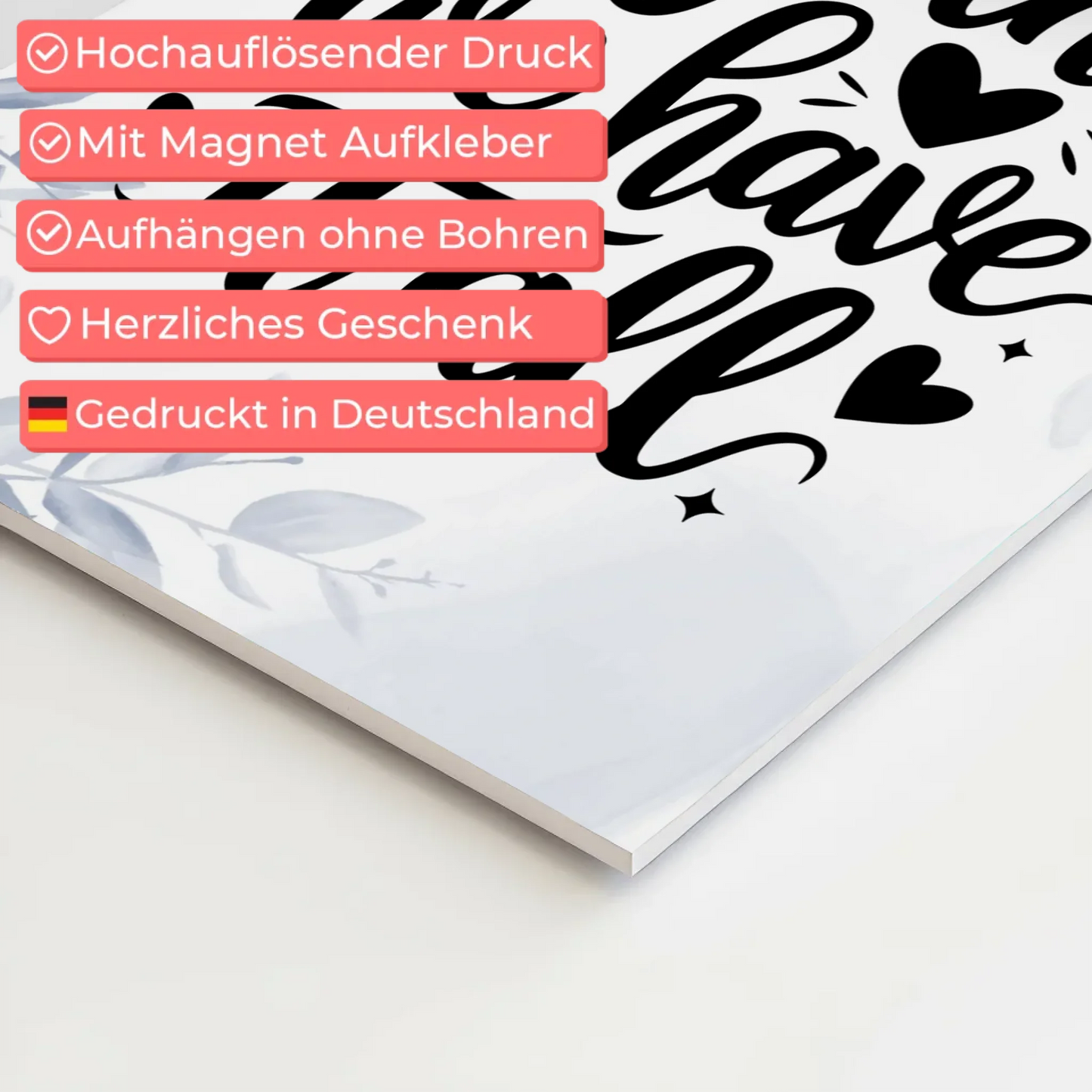 Spruch Fotoboard Magnet Wandbild Together We Have It All